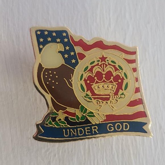 Order Of The Amaranth Under God Vintage Lapel Pin Tie Tack - Picture 3 of 5